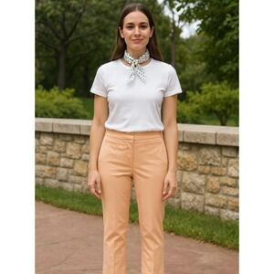 Talbots Hampshire Ankle Pants Women's 12P‎ Coral Curvy Casual Chic Career